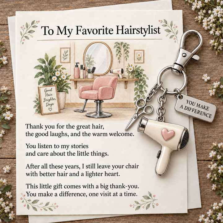 ✨ The "You Make a Difference" Appreciation Gift Set – Keychain & Greeting Card ✨