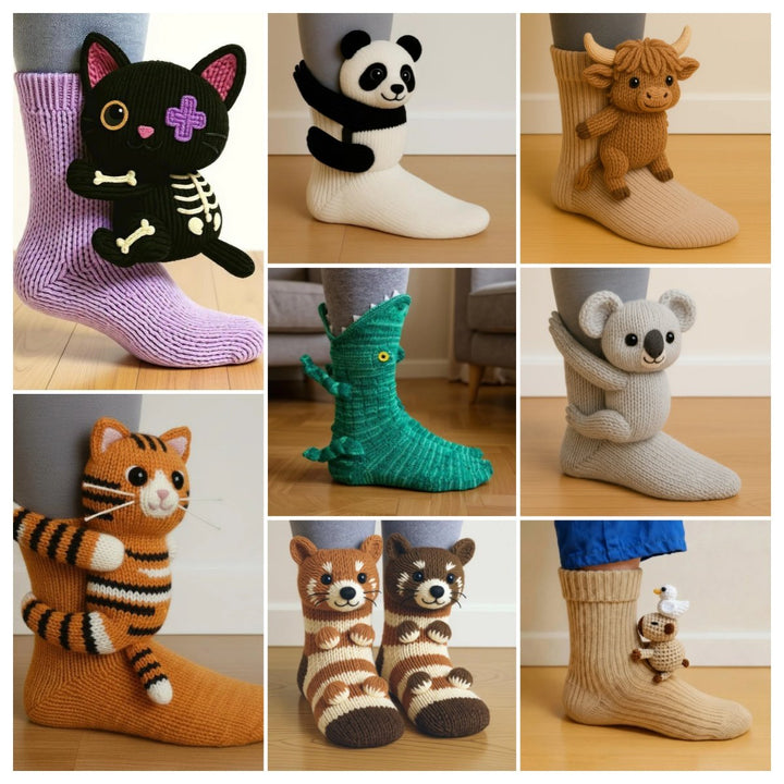 🎁Last Day Sale 49% OFF 🔥Cosy 3D Knit Animal Socks, Cute & Comfy for You or a Lovely Gift 💝