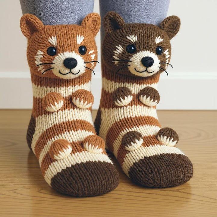 🎁Last Day Sale 49% OFF 🔥Cosy 3D Knit Animal Socks, Cute & Comfy for You or a Lovely Gift 💝