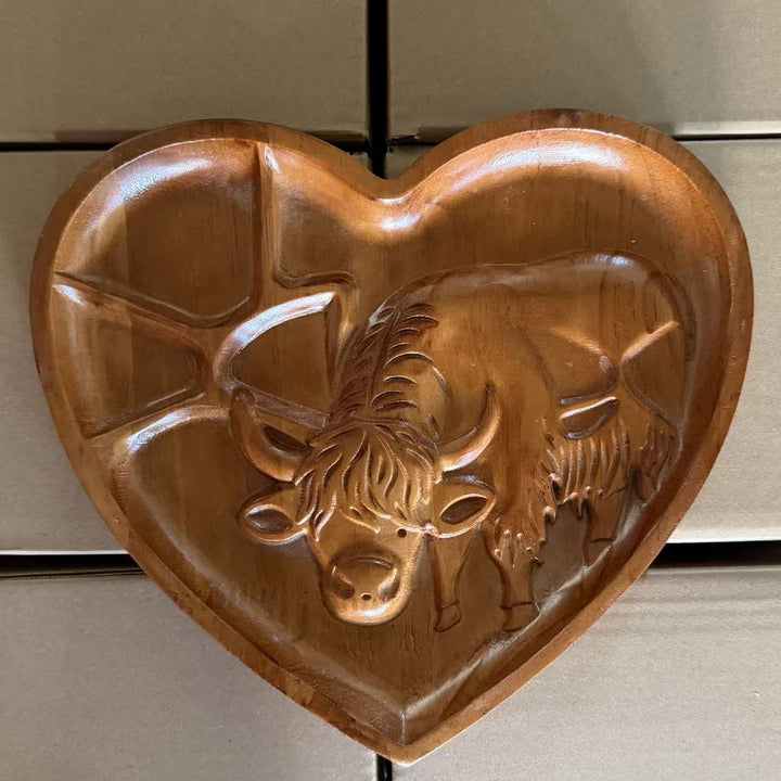 🐮 Highland Cow Wooden Charcuterie Board