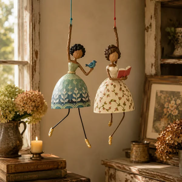 💃🌸 Let Your Space Dance — Whimsical Dancing Lady Hanging Ornament (📦Buy 2 Free Shipping) - Bouquet Lady