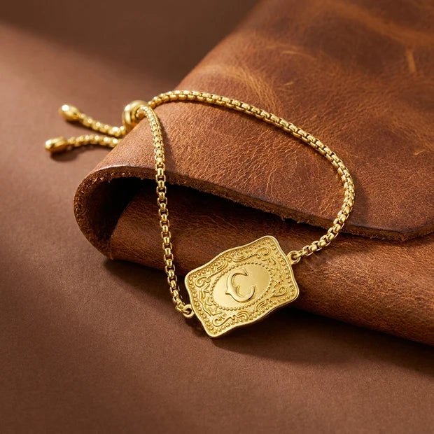 Vintage Western Custom Initial Bolo Bracelet/Necklace