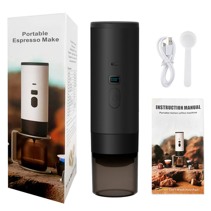 🎁2026 New Arrivals 50% OFF💥Portable Espresso Maker – digital display, Type-C rechargeable, 90ml tank & 120ml cup. Enjoy fresh hot coffee anywhere! 🛡️💪