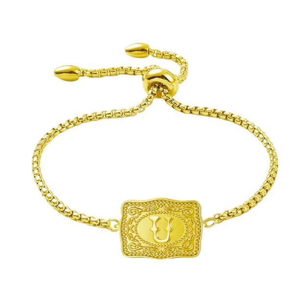 Vintage Western Custom Initial Bolo Bracelet/Necklace