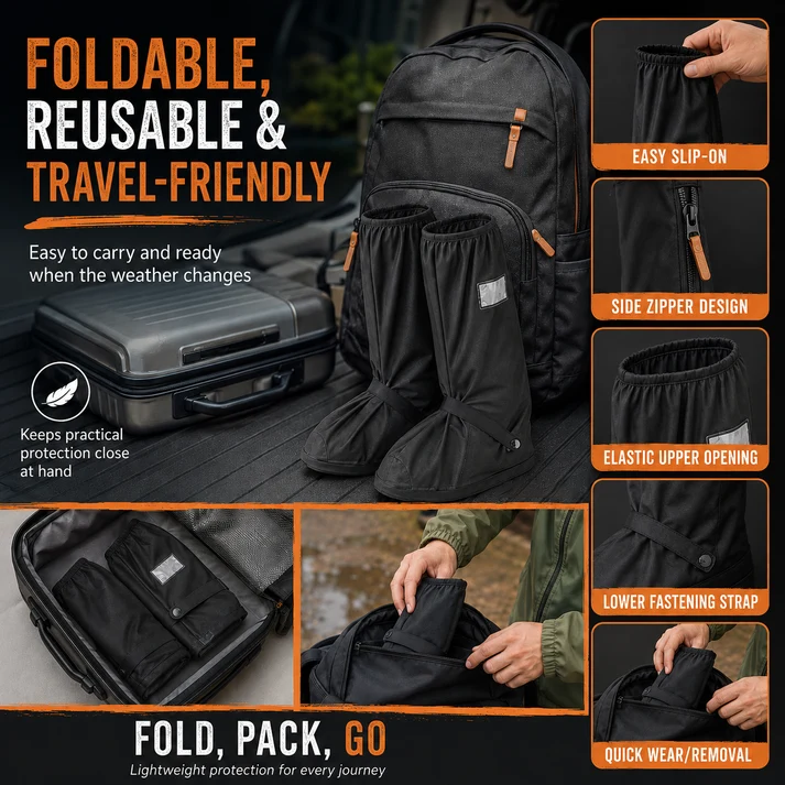 🌧️ Reusable Waterproof Boot Covers for Rain, Mud & Snow