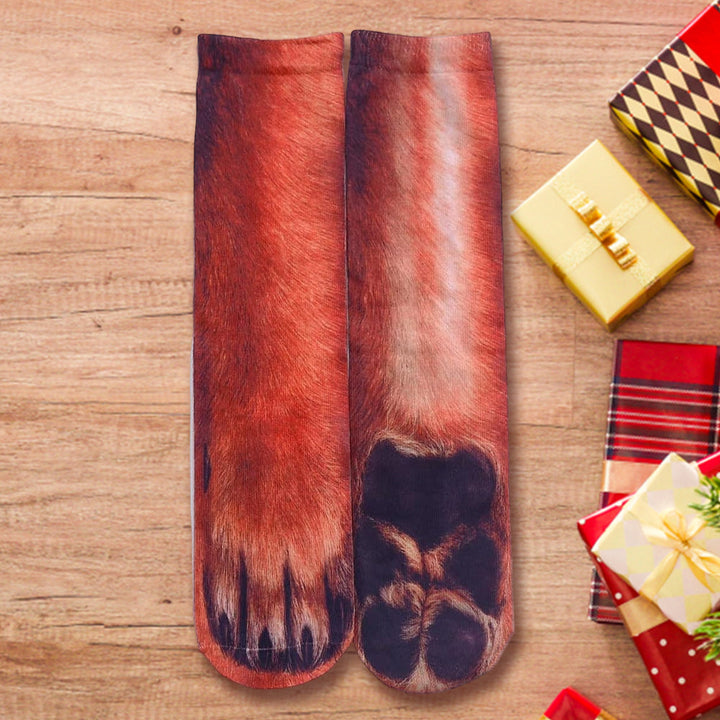 Funny Novelty Animal Paw Socks Personalized Gift For Christmas