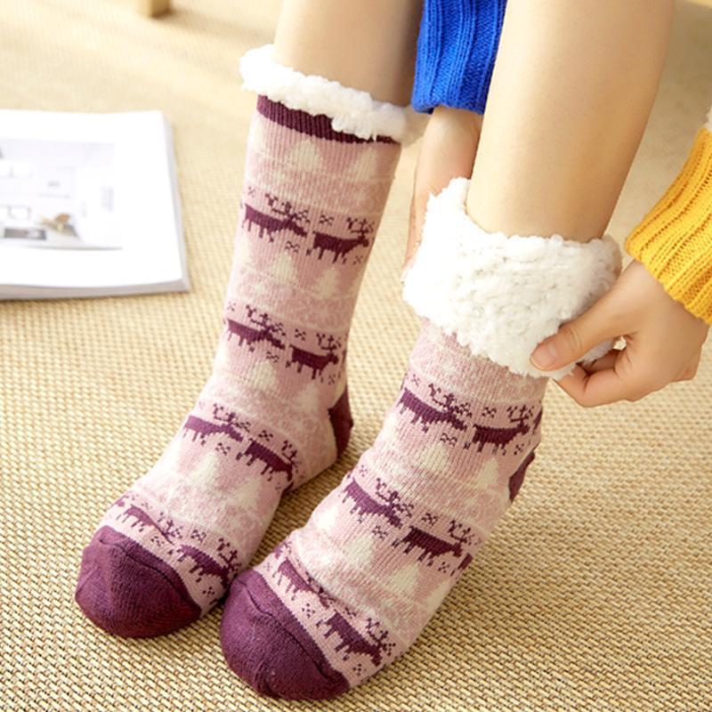Fansgiftslife Extra-warm Fleece Indoor Socks