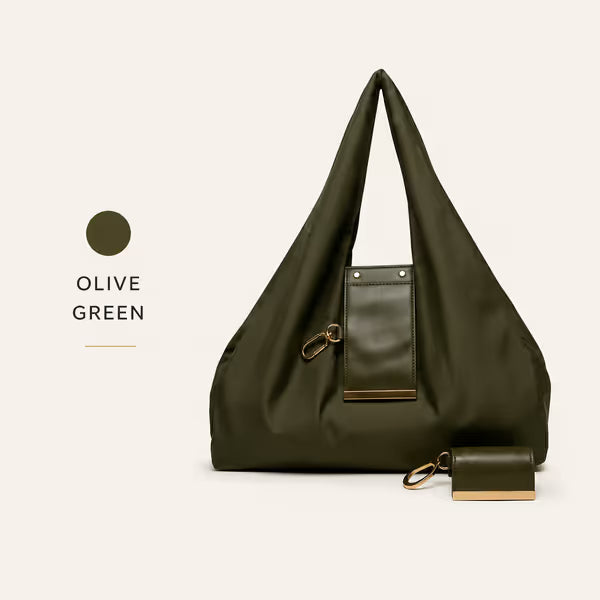 Varelli Charm Transformable Bag – Stylish Vegan Leather Tote & Keychain Charm