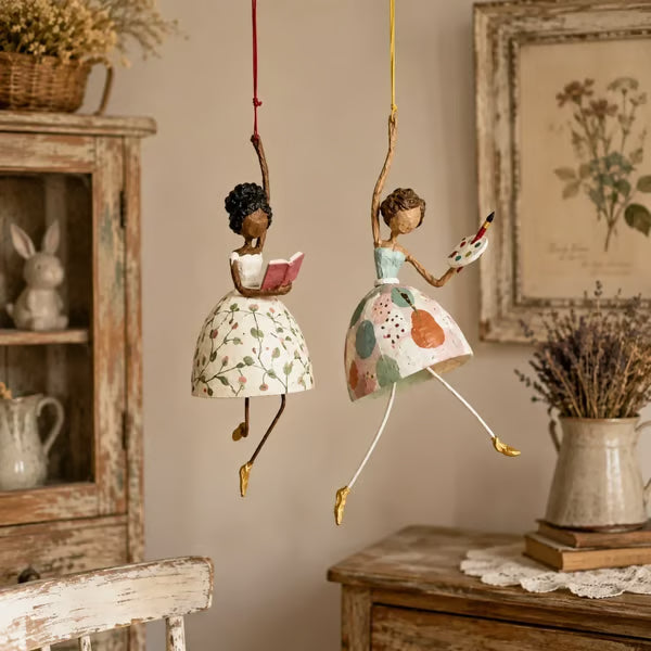 💃🌸 Let Your Space Dance — Whimsical Dancing Lady Hanging Ornament (📦Buy 2 Free Shipping) - Bouquet Lady