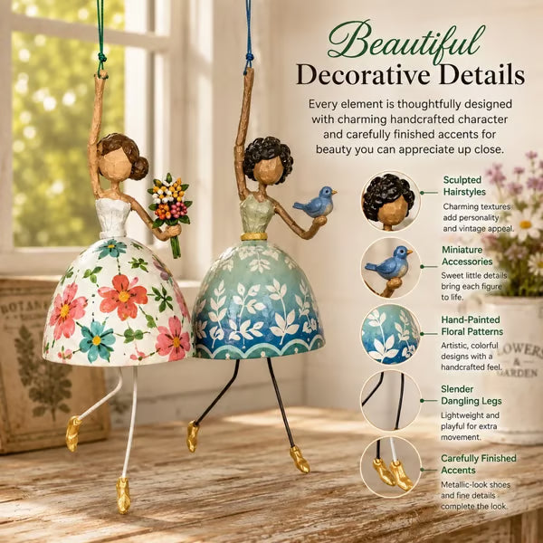 💃🌸 Let Your Space Dance — Whimsical Dancing Lady Hanging Ornament (📦Buy 2 Free Shipping) - Bouquet Lady