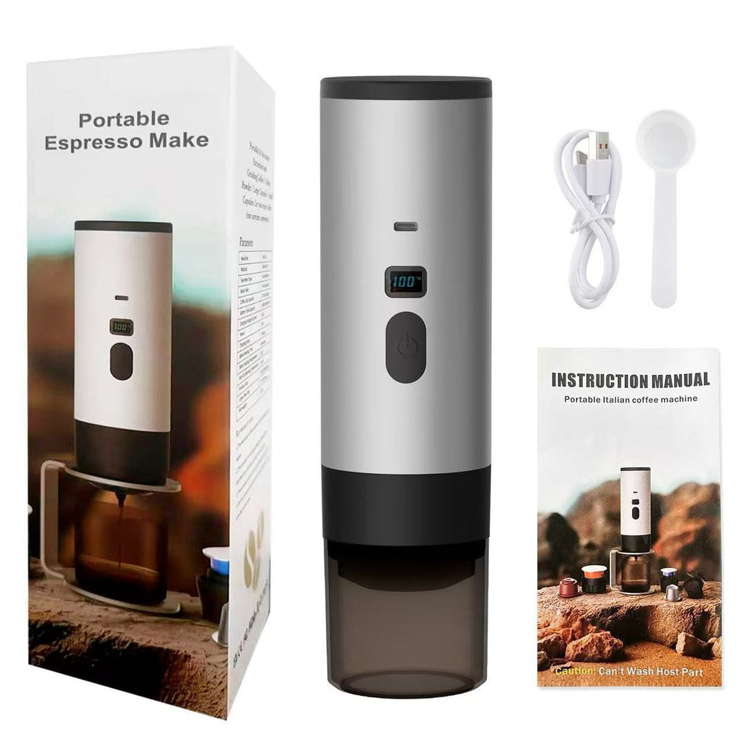 🎁2026 New Arrivals 50% OFF💥Portable Espresso Maker – digital display, Type-C rechargeable, 90ml tank & 120ml cup. Enjoy fresh hot coffee anywhere! 🛡️💪