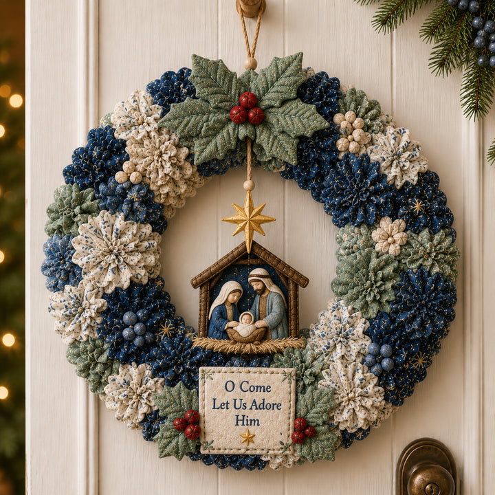 🔥49% Off Last Day - 🔥🎄 3D Fabric Poke Wreath DIY Kit2