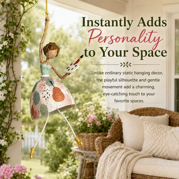 💃🌸 Let Your Space Dance — Whimsical Dancing Lady Hanging Ornament (📦Buy 2 Free Shipping) - Bouquet Lady