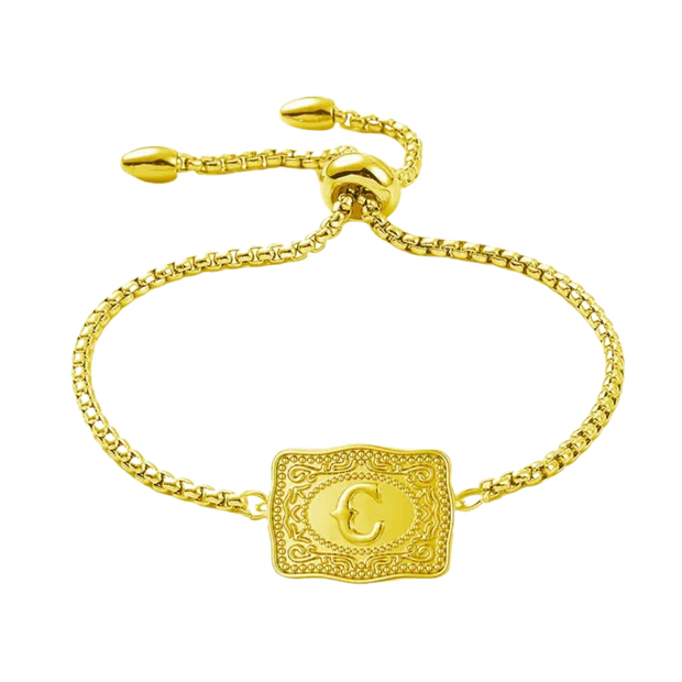 Vintage Western Custom Initial Bolo Bracelet/Necklace