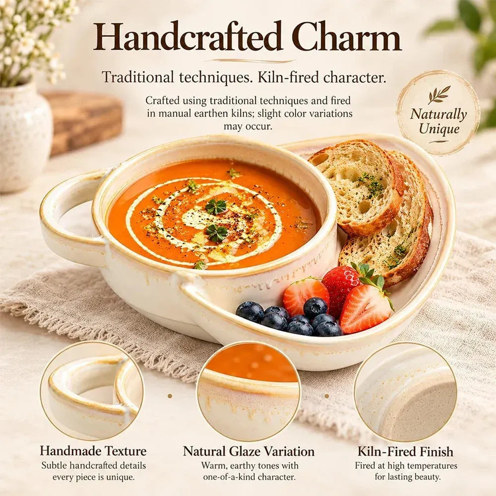 🍲Hot Sale 49%Off🔥Cosy Up with Rustic Ceramic Soup & Toasty Bowls ✨（BUY 2 FREE SHIPPING）