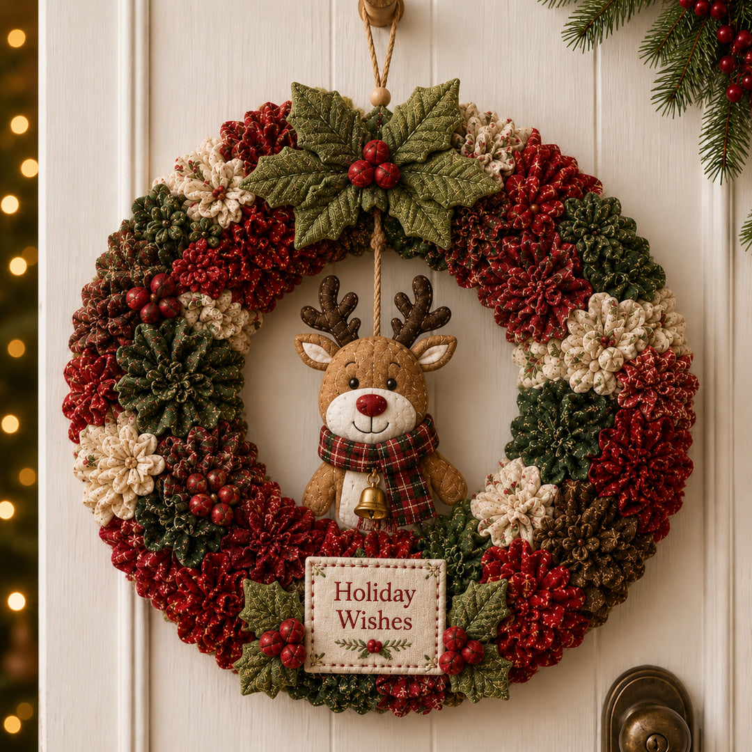 🔥49% Off Last Day - 🔥🎄 3D Fabric Poke Wreath DIY Kit2