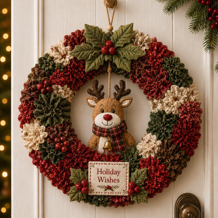 🔥49% Off Last Day - 🔥🎄 3D Fabric Poke Wreath DIY Kit2