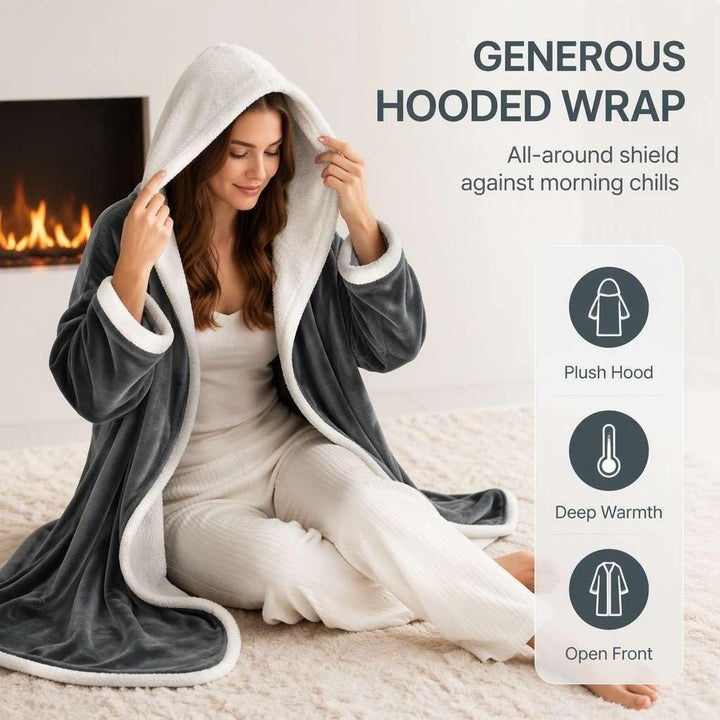 Wearable Heated Blanket with Foot Pocket