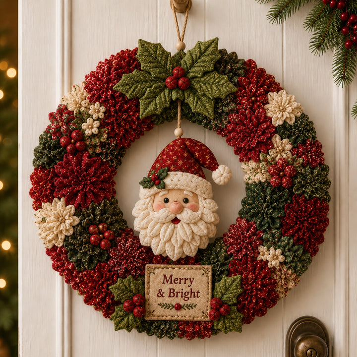 🔥49% Off Last Day - 🔥🎄 3D Fabric Poke Wreath DIY Kit2