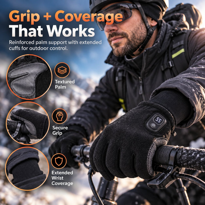 🔥 Heated Electric Winter Gloves — 3000mAh Thermal Touchscreen Gloves ❄️