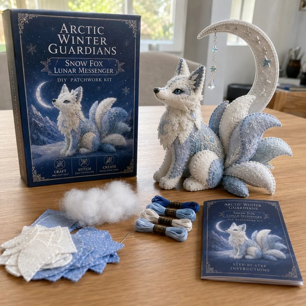 ❄️ Arctic Guardian DIY Kit – Pre‑Cut, Beginner Friendly, 3D Felt Plush 🧵