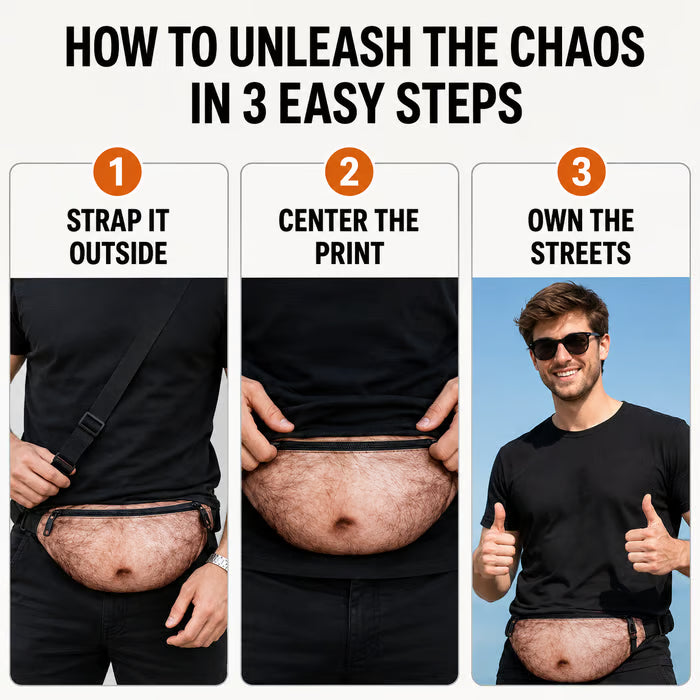 🔥 3D Prank Dad Bod Waist Bag