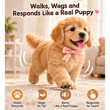 🎄45% OFF🐕🐾 Golden Buddy Realistic Robot Golden Retriever Puppy