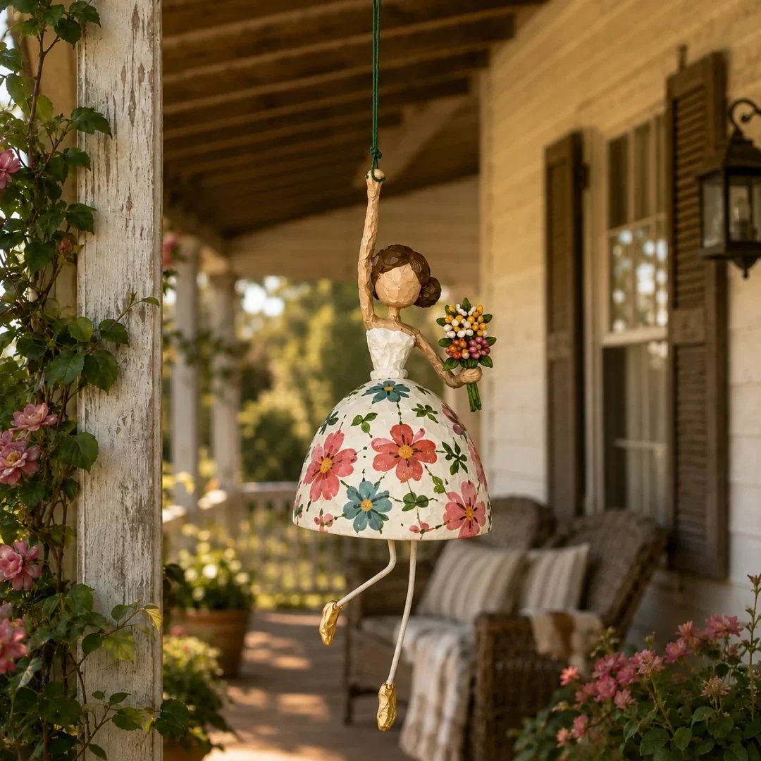 💃🌸 Let Your Space Dance — Whimsical Dancing Lady Hanging Ornament (📦Buy 2 Free Shipping) - Bouquet Lady