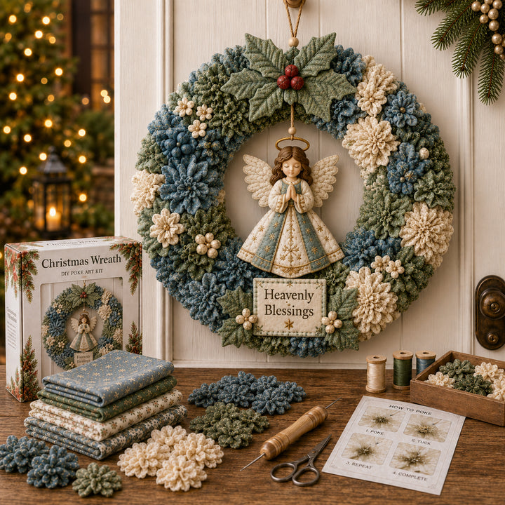 🔥49% Off Last Day - 🔥🎄 3D Fabric Poke Wreath DIY Kit2