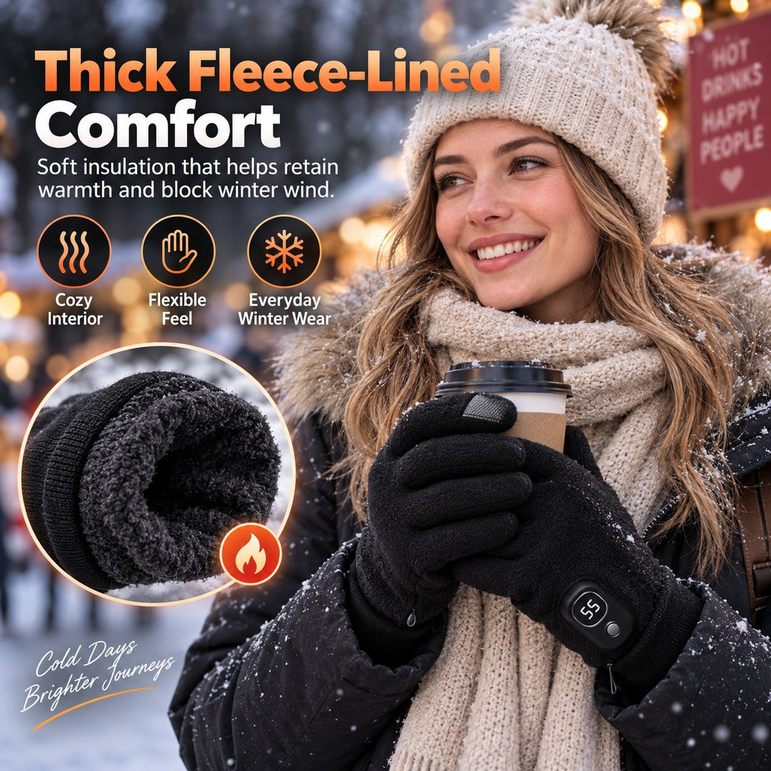 🔥 Heated Electric Winter Gloves — 3000mAh Thermal Touchscreen Gloves ❄️