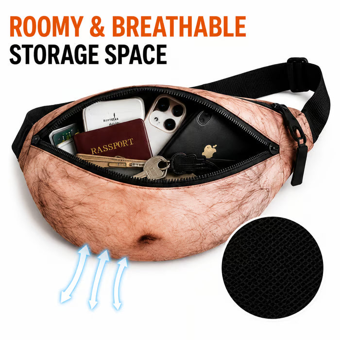 🔥 3D Prank Dad Bod Waist Bag