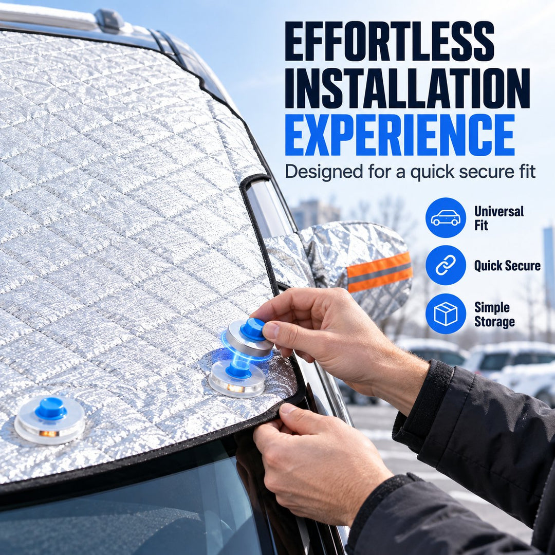 Universal Car Windshield Snow Cover - Winter Anti-Frost & Summer Sunshade Protector