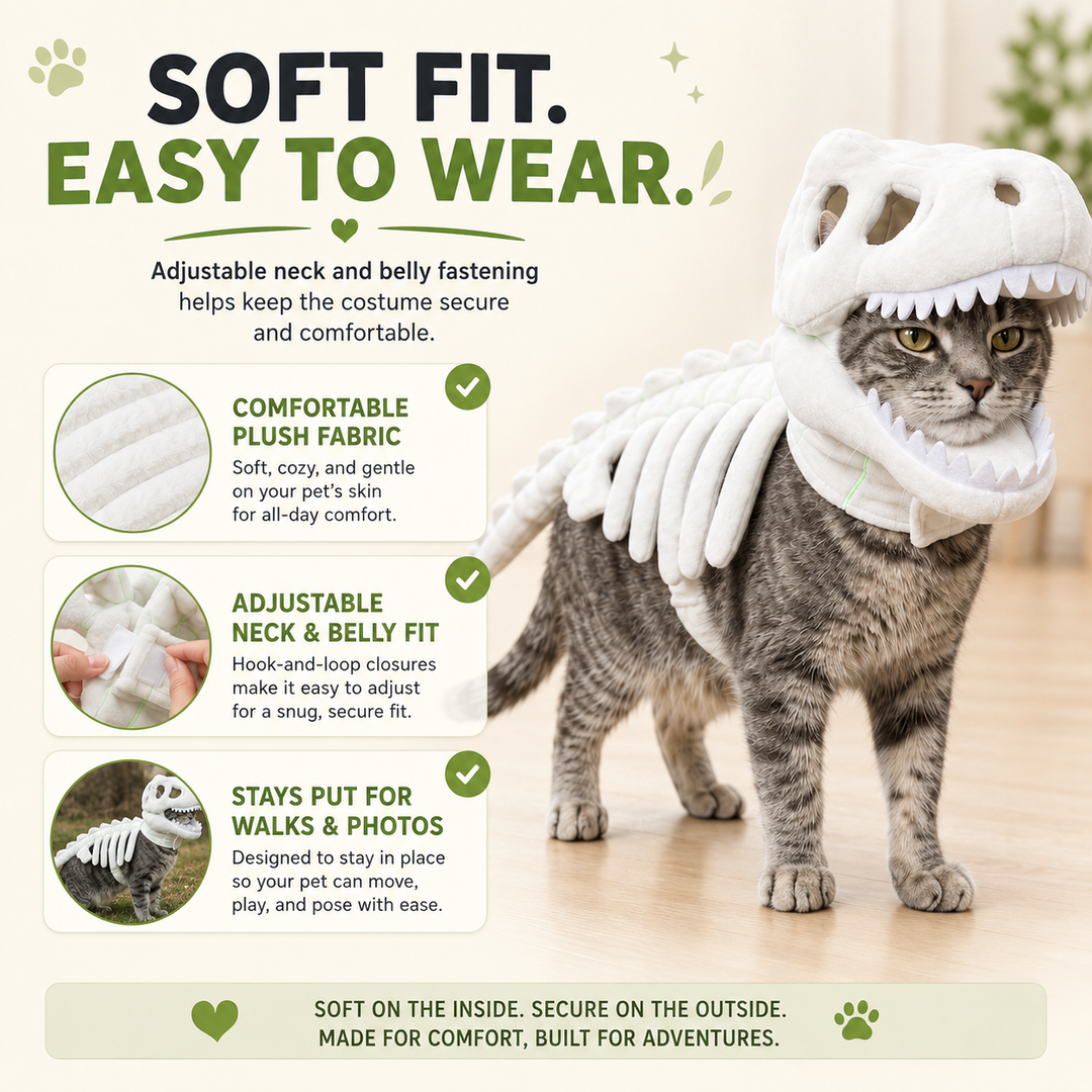 ✨Dinosaur skeleton pet clothing