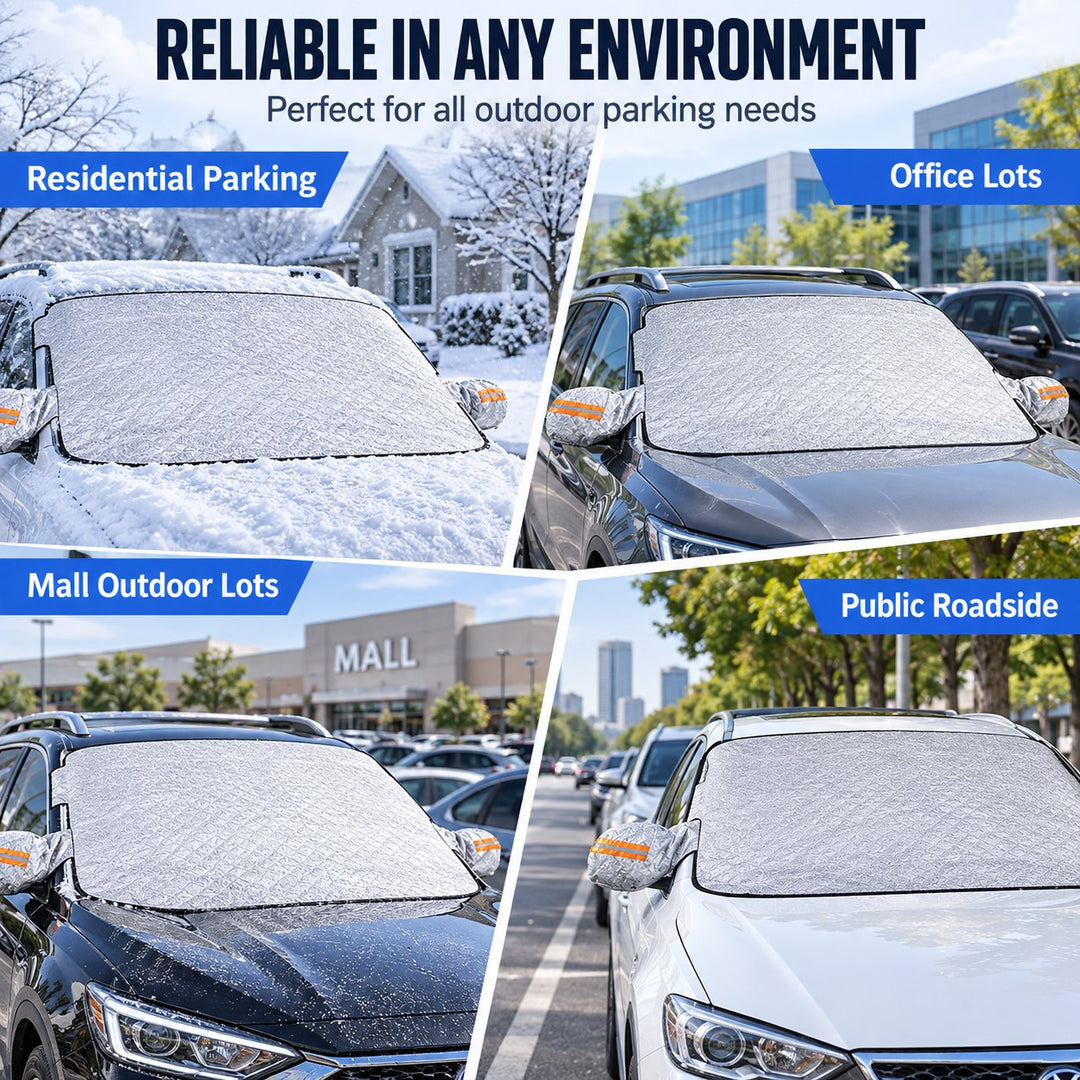 Universal Car Windshield Snow Cover - Winter Anti-Frost & Summer Sunshade Protector