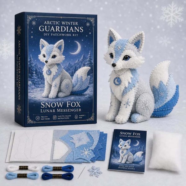 ❄️ Arctic Guardian DIY Kit – Pre‑Cut, Beginner Friendly, 3D Felt Plush 🧵