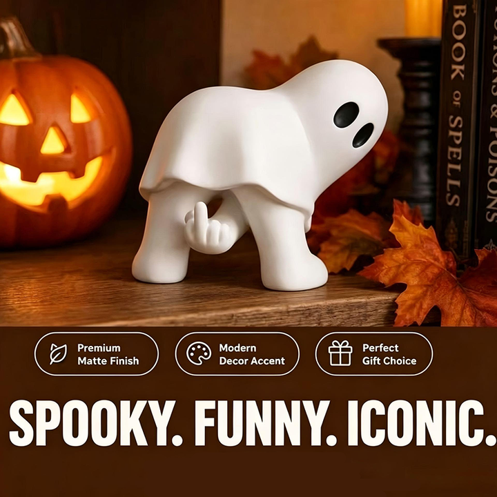 Fun Ghost Middle Finger Ornament