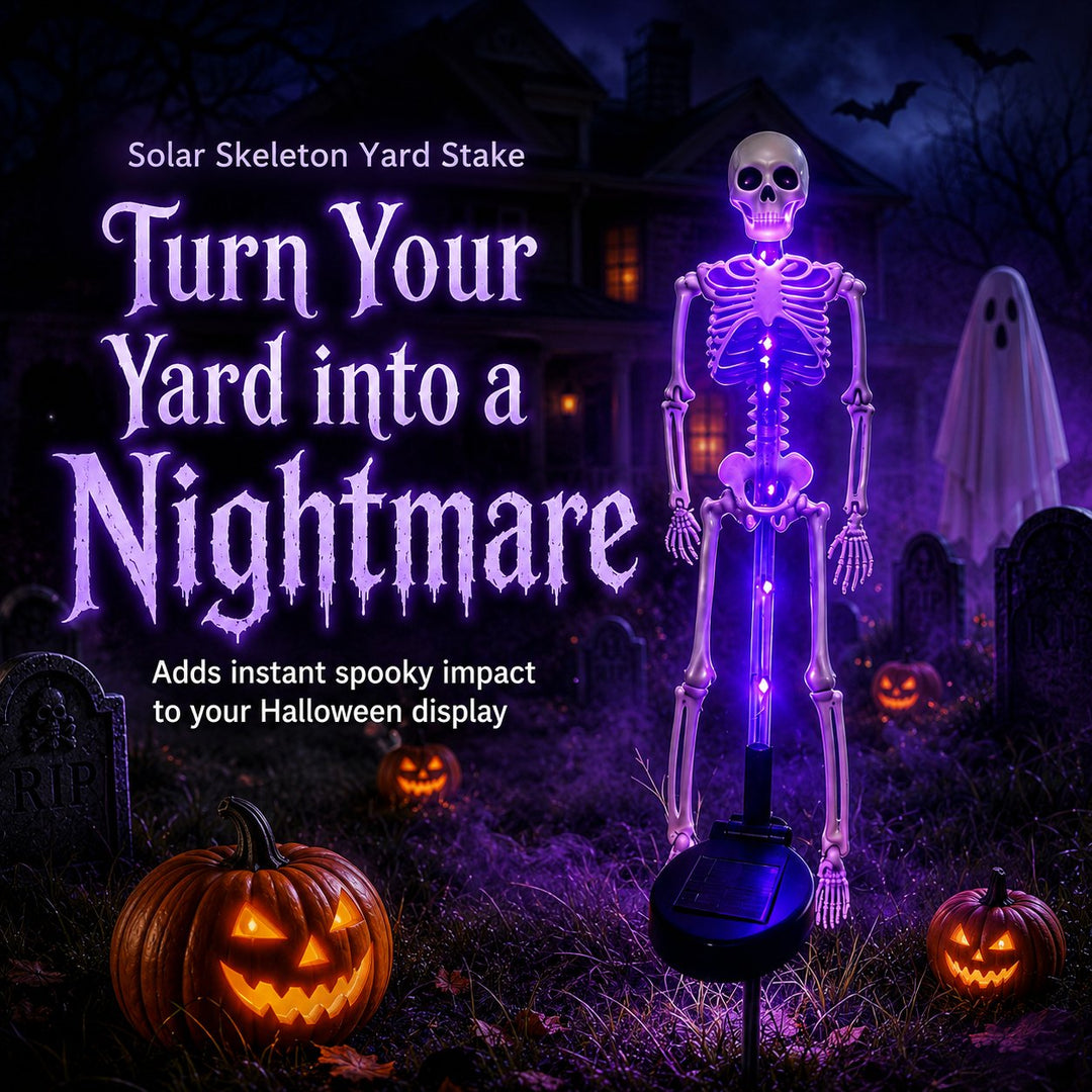 ⏰limited-time 50% OFF💀 Solar Skeleton Yard Stake