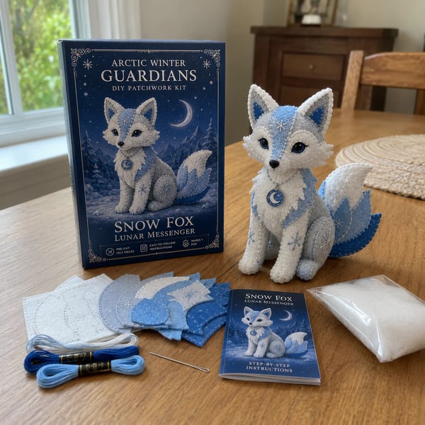 ❄️ Arctic Guardian DIY Kit – Pre‑Cut, Beginner Friendly, 3D Felt Plush 🧵