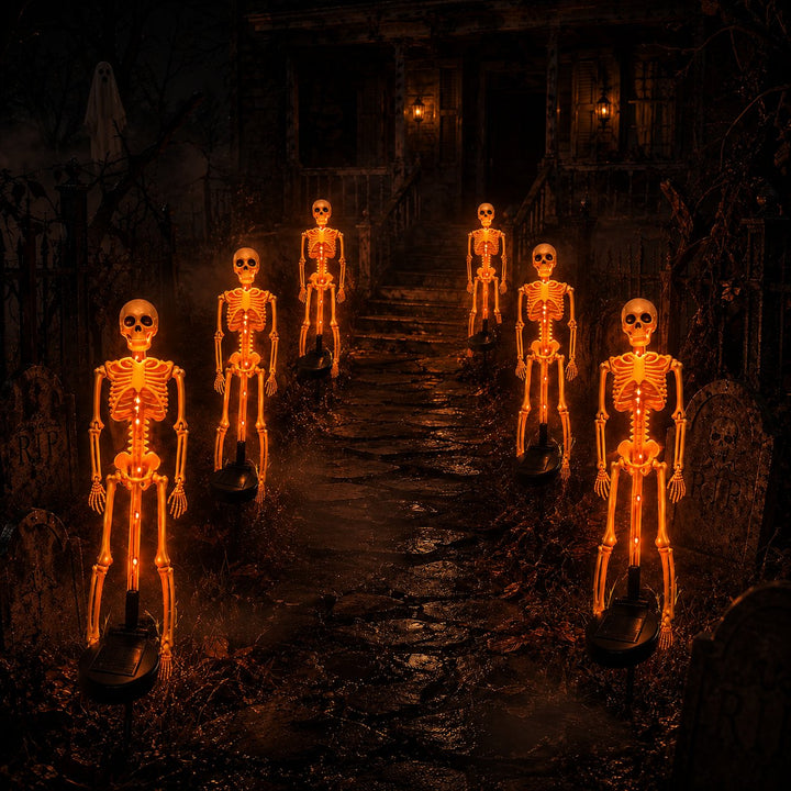 ⏰limited-time 50% OFF💀 Solar Skeleton Yard Stake