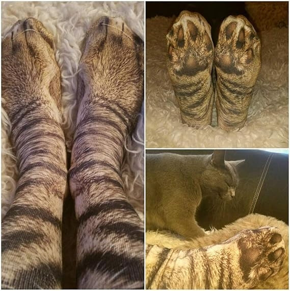 Funny Novelty Animal Paw Socks Personalized Gift For Christmas
