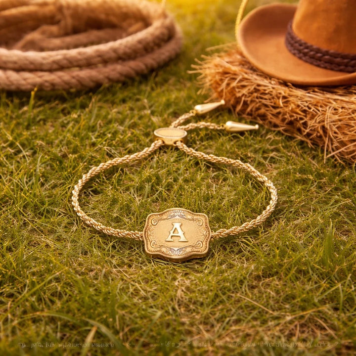 Vintage Western Custom Initial Bolo Bracelet/Necklace