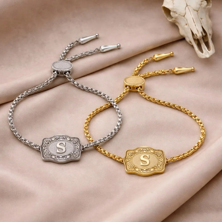 Vintage Western Custom Initial Bolo Bracelet/Necklace