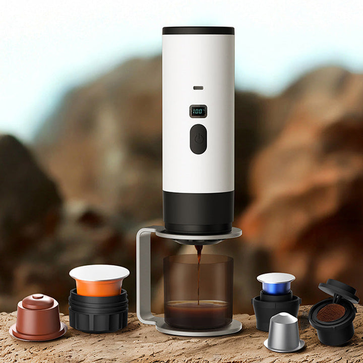 🎁2026 New Arrivals 50% OFF💥Portable Espresso Maker – digital display, Type-C rechargeable, 90ml tank & 120ml cup. Enjoy fresh hot coffee anywhere! 🛡️💪
